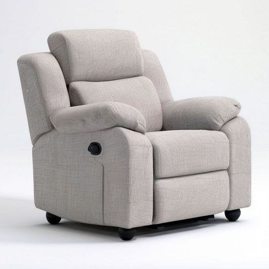 Manuell verstellbarer Relaxsessel Hellgrau/Schwarz, 92 x 98–160 x 105 cm