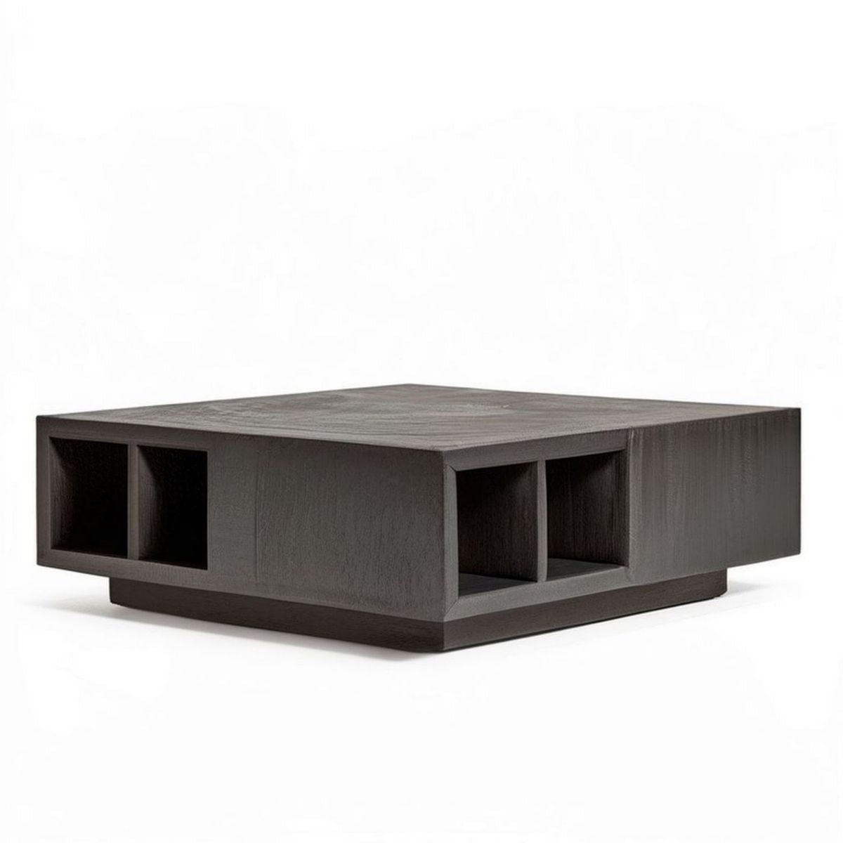 Rechteckiger Couchtisch in Dunkelbraun, 120 x 70 x 35 cm, MDF in Eichenoptik