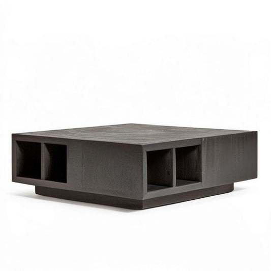 Rechteckiger Couchtisch in Dunkelbraun, 120 x 70 x 35 cm, MDF in Eichenoptik