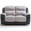 2-Sitzer-Sofa 170 x 95 x 100 cm Grau/Schwarz mit Polyesterbezug und PU-Kunstleder