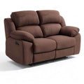 Braunes 2-Sitzer-Relaxsofa mit Liegefunktion, 165 x 100 x 105 cm