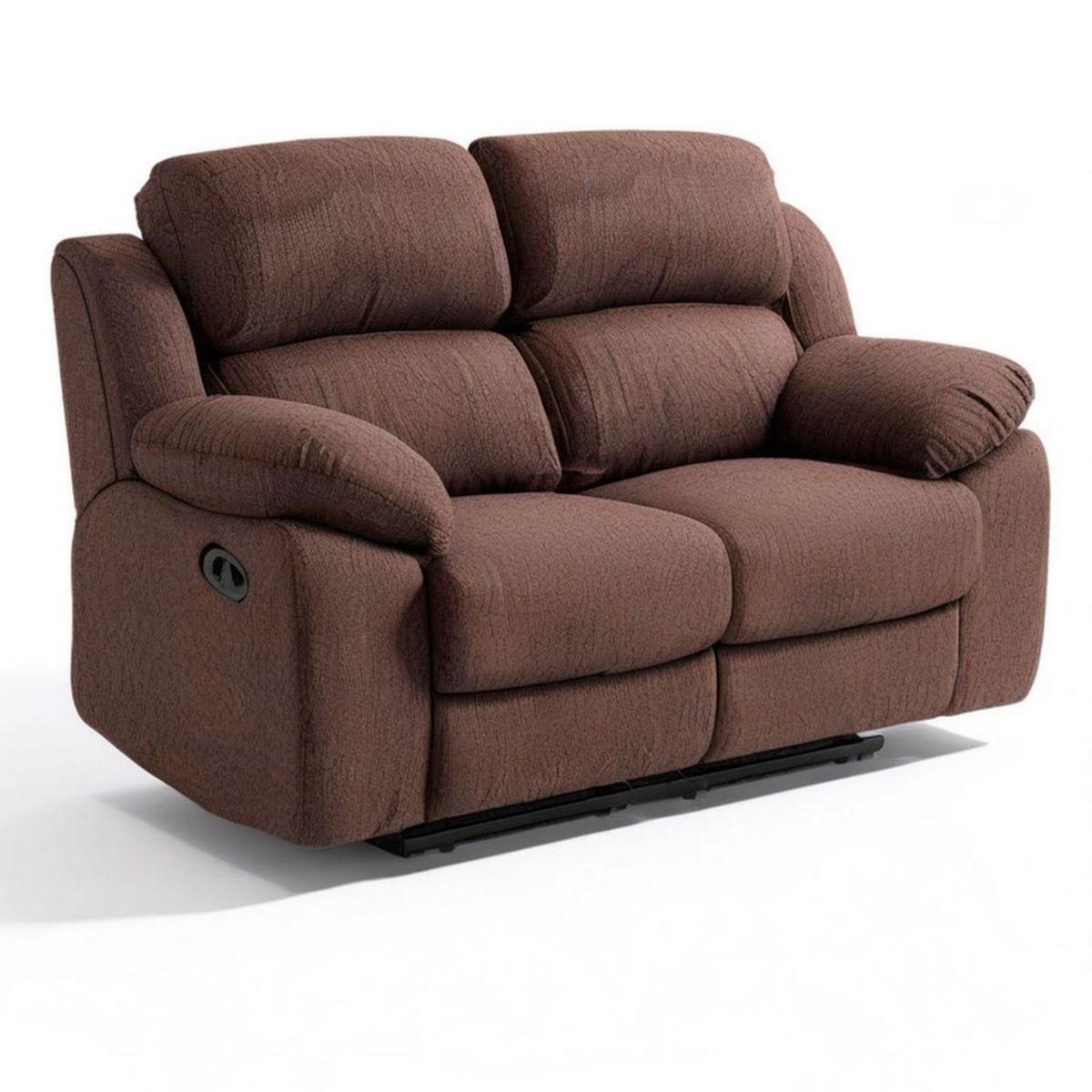 Braunes 2-Sitzer-Relaxsofa mit Liegefunktion, 165 x 100 x 105 cm