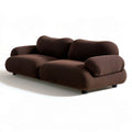 2-Sitzer-Sofa, dunkelbraun, 180 x 95 x 75 cm, mit Bouclé-Bezug