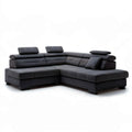 Ecksofa mit rechter Recamiere, 280 × 210 cm, Anthrazit